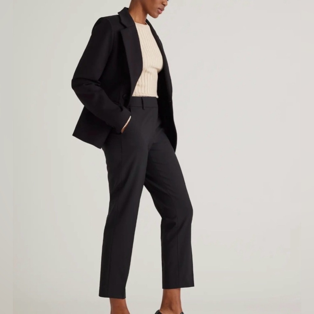 Quince Black Italian Wool Slim Leg
Ankle Pants Size 12